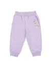 Monnalisa Daisy Fleece Joggers In Wisteria