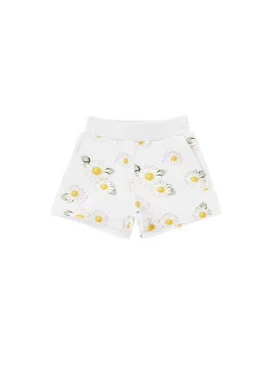 Monnalisa Kids'   Daisy Fleece Shorts In White