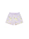 Monnalisa Daisy Fleece Shorts In Wisteria