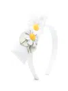 Monnalisa Daisy Headband In White