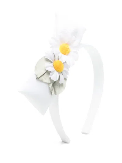 Monnalisa Kids' Daisy Headband In White