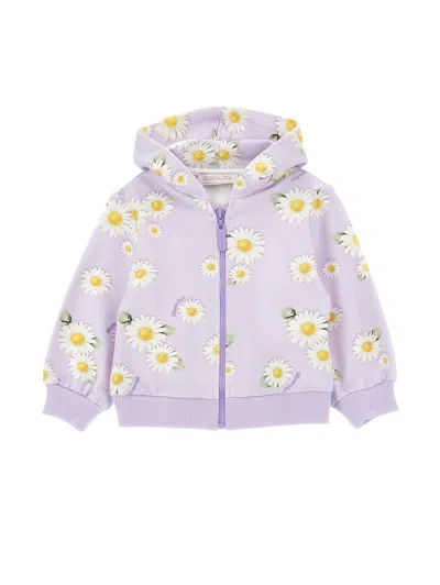 Monnalisa Kids'   Daisy Hoodie In Wisteria