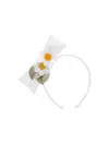 Monnalisa Daisy Maxi Bow Headband In White