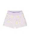 Monnalisa Daisy-print Stretch-cotton Shorts In Purple