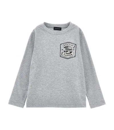 Monnalisa Kids' Dapper Print T-shirt (2-14 Years) In Grey