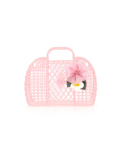 Monnalisa Kids'   Decorated Flower Beach Bag In White