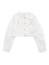 Monnalisa Denim Jacket In White