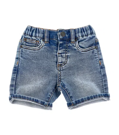 Monnalisa Kids' Denim Bermuda Shorts In Blue