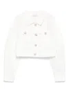 Monnalisa Denim Jacket In White