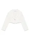 Monnalisa Denim Jacket In White