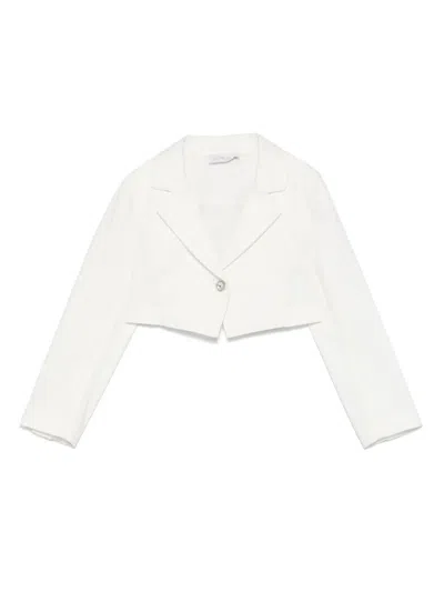 Monnalisa Kids' Denim Jacket In White