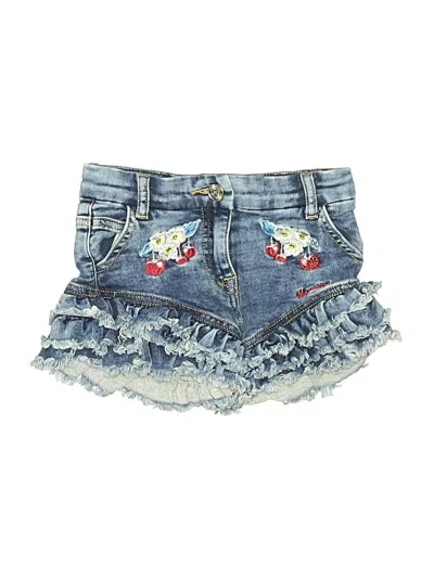 Pre-owned Monnalisa Kids' Denim Shorts In Blue