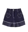 Monnalisa Jeansrock Mit Herztaschen In Blau