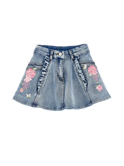 Monnalisa Babies'   Denim Skirt In Blue