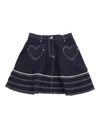 Monnalisa Jeansrock Mit Herztaschen In Blue