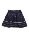 Monnalisa Jeansrock Mit Herztaschen In Blue