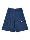 Monnalisa Cargo Joggers Denim In Blue
