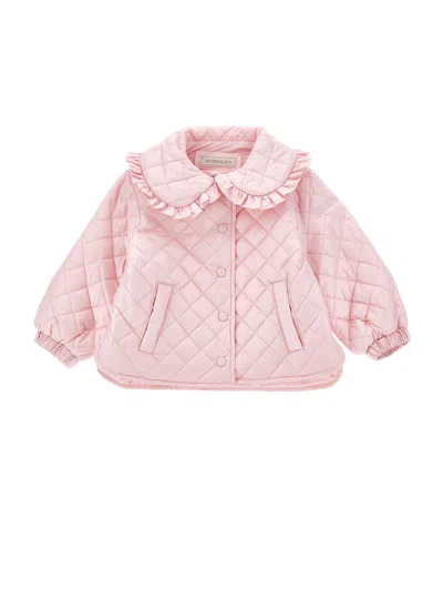 Monnalisa Kids'   Diamond Quilted Jacket In Pink