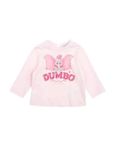 Monnalisa Babies'  Disney Newborn Girl T-shirt Pink Size 3 Cotton