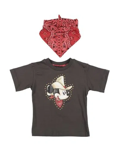 Monnalisa Babies'  Disney Toddler Boy T-shirt Dark Brown Size 6 Cotton
