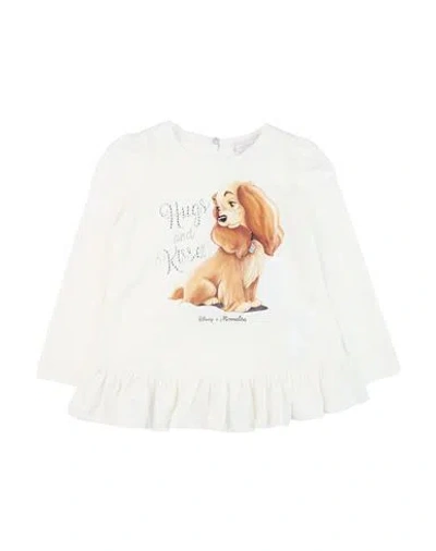 Monnalisa Babies'  Disney Toddler Girl T-shirt White Size 7 Cotton