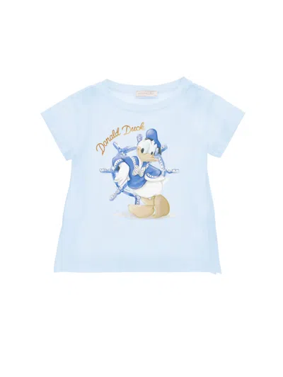 Monnalisa Donald Duck Jersey Maxi T-shirt In Multi