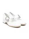 Monnalisa Satin Ballet Flats In 白色