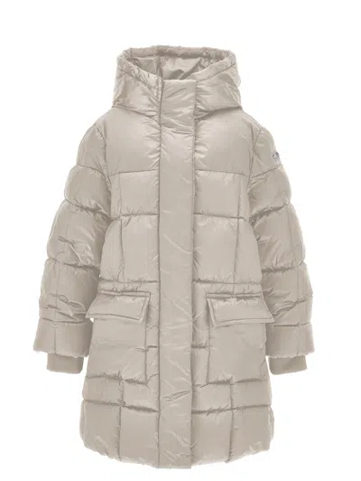 Monnalisa Kids'   Down Jacket With Hood In Neutral