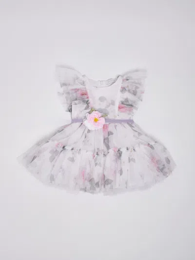 Monnalisa Kids' Dress Dress In Bianco-rosa