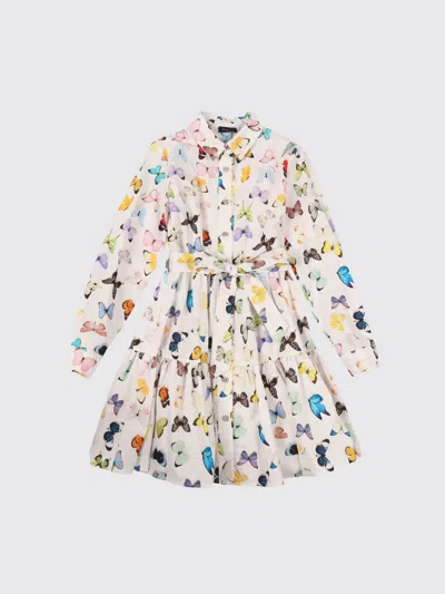 Monnalisa Dress Kids Color Multicolor In Animal Print
