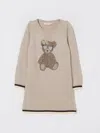 Monnalisa Dress  Kids Color Beige In Nude