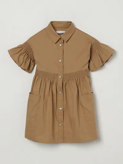 Monnalisa Kids' Abito Chemisier  In Twill Di Cotone