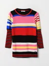 Monnalisa Soft Striped Dress In Bunt