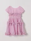 Monnalisa Kids' Ruffled Dress In Pink