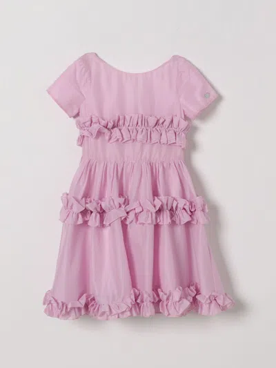 Monnalisa Kids' Ruffled Dress In Pink
