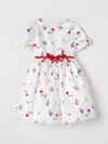 Monnalisa Kleid Aus Mikado Mit Blumenmuster In White