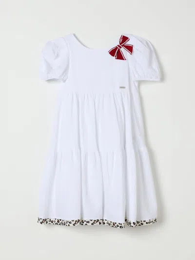 MONNALISA DRESS MONNALISA KIDS COLOR WHITE,H06322001