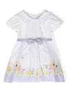 Monnalisa Floral-print Dress In White