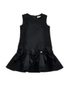 Monnalisa Duchesse Sleeveless Dress With Maxi Bows In Black