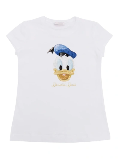 Monnalisa Kids' Duffy Duck T-shirt In White