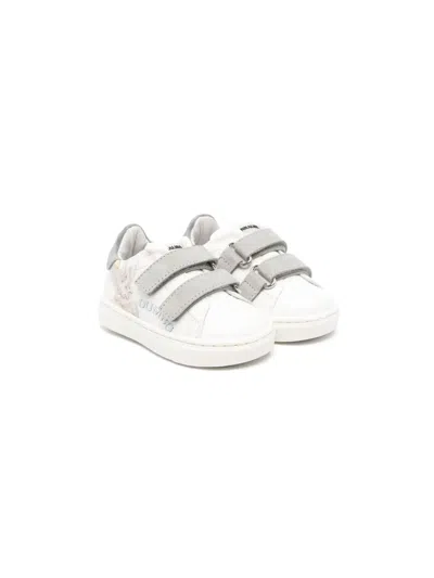Monnalisa Babies' Dumbo-print Leather Sneakers In White