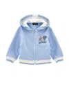 Monnalisa Dumbo Two-tone Hoodie In Light Blue + Cream