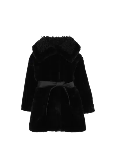 Monnalisa Kids' Ecopelliccia Bambina  178108_8041 In Black