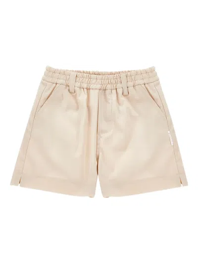 Monnalisa Babies' Elasticated Casual Shorts In Neutral