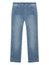 Monnalisa Elasticated Denim Jeans In Multi
