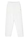 Monnalisa Elasticated-waist Track Trousers In White