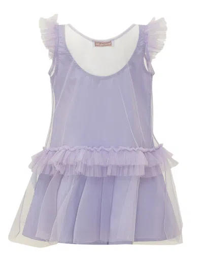 Monnalisa Elegant Mini Suit In Glicine