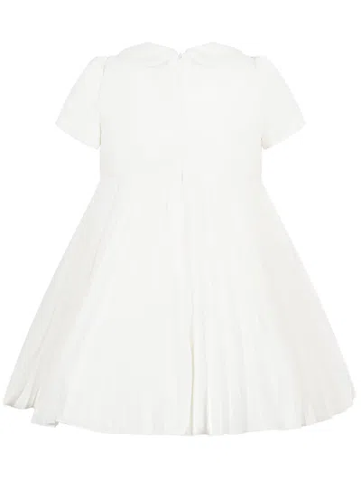 Monnalisa Elegant Mini Suit With Floral Detail In Panna