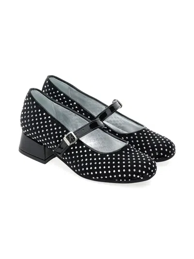 Monnalisa Kids' Embellished Ballerinas In Black