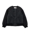 Monnalisa Crystal-embellished Bomber Jacket In Black